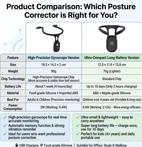 UpRaise High-Precision Gyroscope vs Ultra-Compact Long-Battery comparison